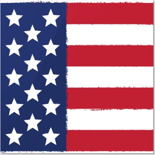 USAFlagRough Posters and Art